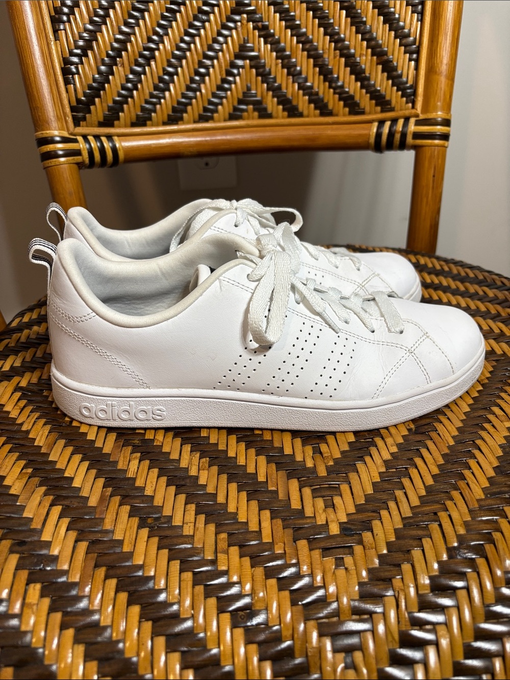 adidas White Leather Women's Sneakers
